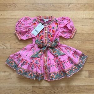 A LOVES A EUC Floral Bubble Sleeve Twirl Dress